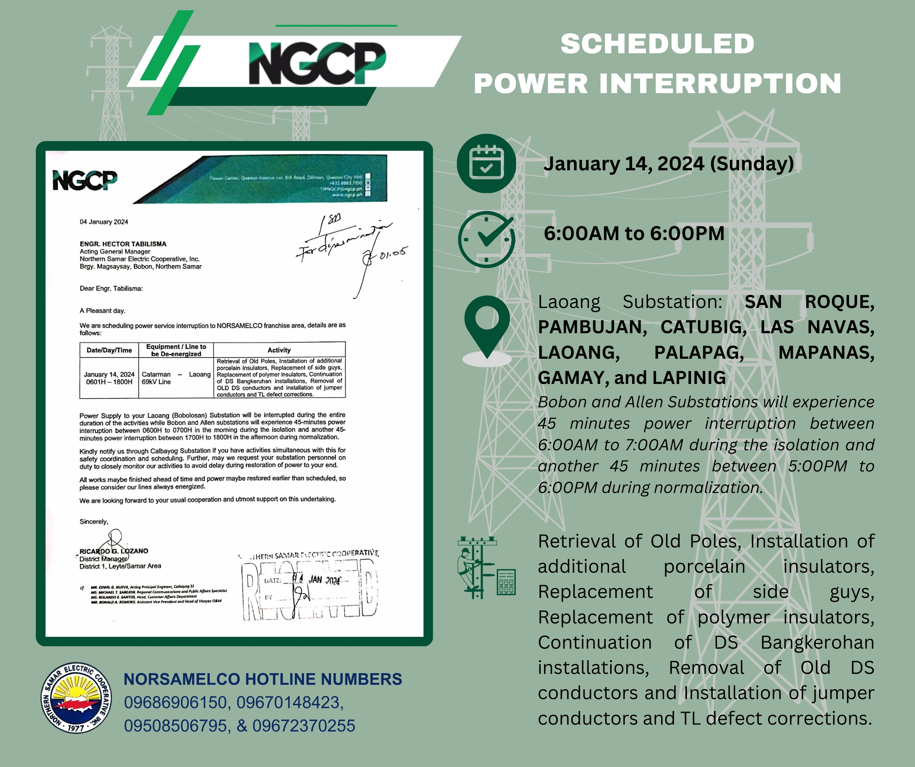 NGCP POWER INTERRUPTION